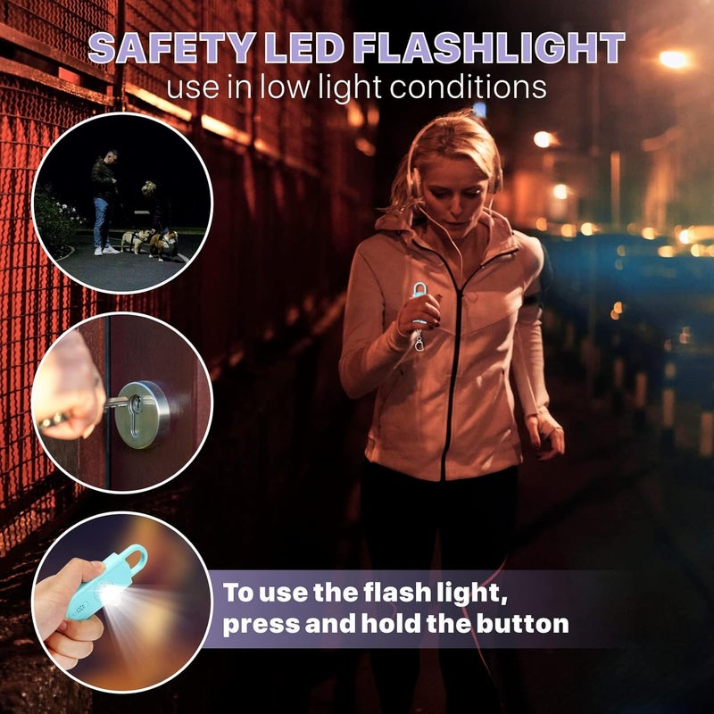 VIGOROAD Safe Sound Personal Alarm, 2 Pack 130 dB Loud Siren Song Emergency Security Alarm Keychain with Strobe LED Light, Personal Sound Safety Siren for Women, Men, Children, Elderly - Image 4